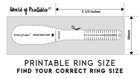 Pdf Printable Ring Sizer Strip